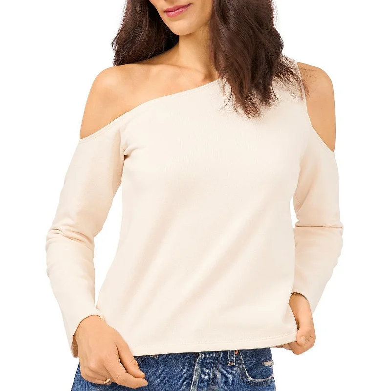 Women's Back-buttoned Shirts -1.State Womens Asymmetric Cold-Shoulder Blouse
