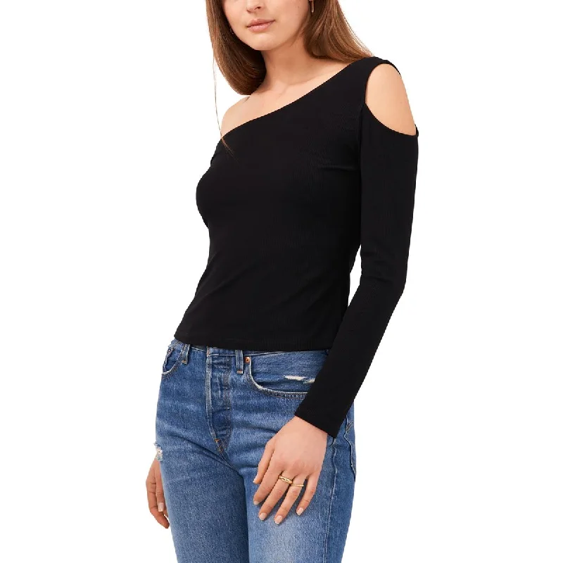 Women's Pullover with Pattern -1.State Womens Stretch Ribbed One-Shoulder Pullover Top Women's Pullover with Pattern -1.State Womens Stretch Ribbed One-Shoulder Pullover Top