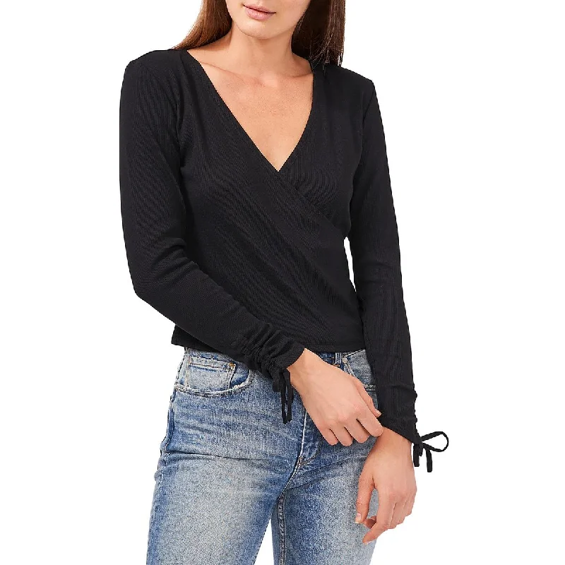 Women's Casual Everyday Shirts -1.State Womens Surplice Knit Blouse