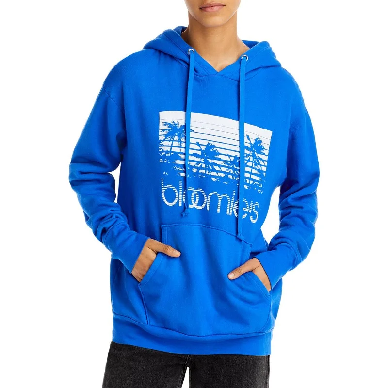 Women's High Neck Pullover -Bloomies Womens Printed Pullover Hooded Sweatshirt
