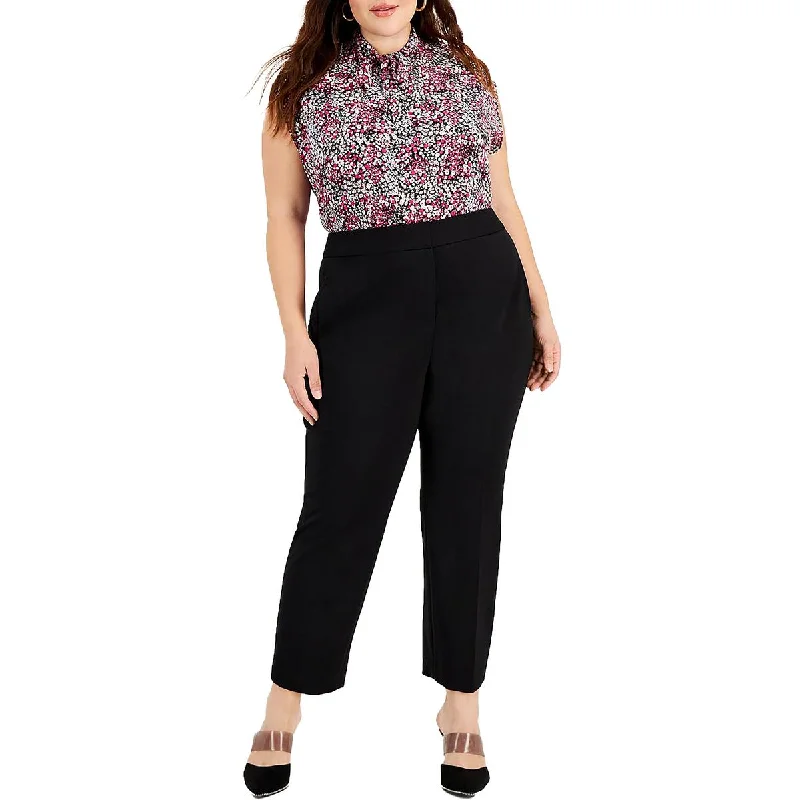 Women's Buttoned-up Suit Pants-Bar III Womens Plus Knit Compression Dress Pants