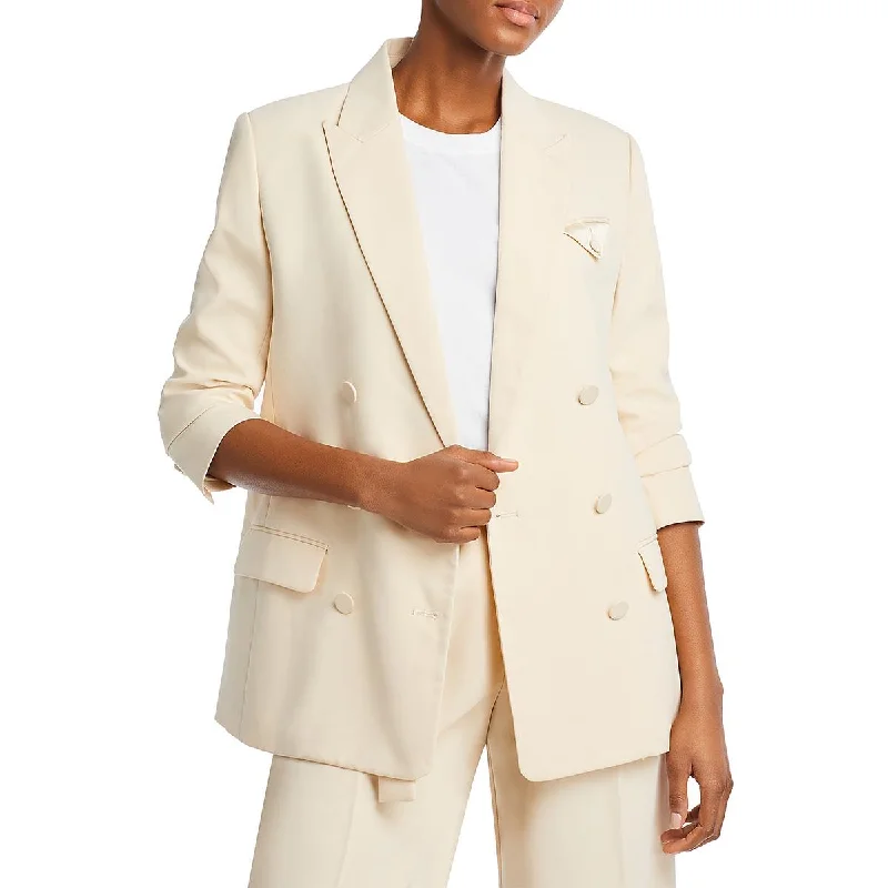 Women's Wool Winter Blazers -Bardot Womens Sloane Knit Business Double-Breasted Blazer Women's Wool Winter Blazers -Bardot Womens Sloane Knit Business Double-Breasted Blazer