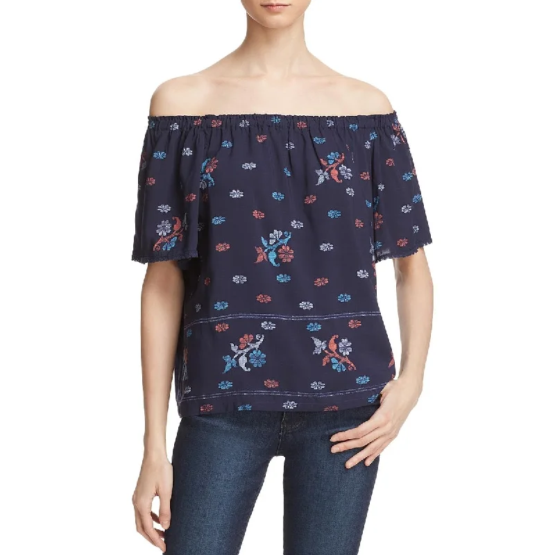 Women's Party Blouses -Beltaine Womens Chole Printed Off-The-Shoulder Blouse