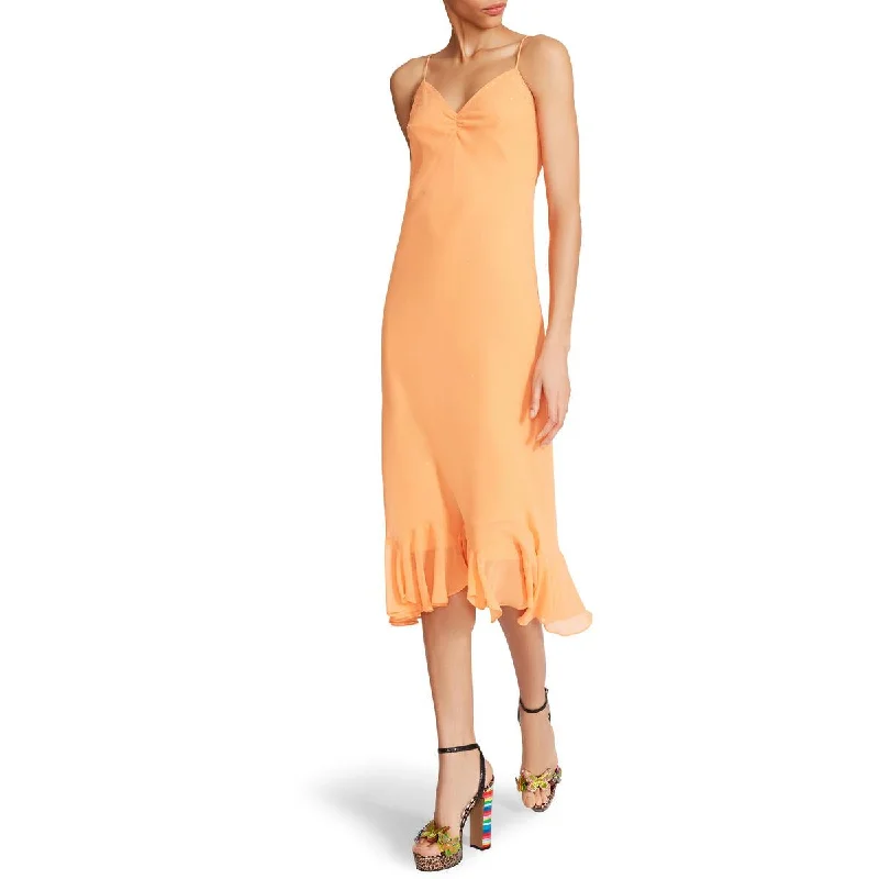 Satin Slip Dress with Ruffle Hem -Sexy Satin Slip Dress for Party -Betsey Johnson Women's Sparkle Stone Embellished Slip Midi Dress Satin Slip Dress with Ruffle Hem -Sexy Satin Slip Dress for Party -Betsey Johnson Women's Sparkle Stone Embellished Slip Midi Dress