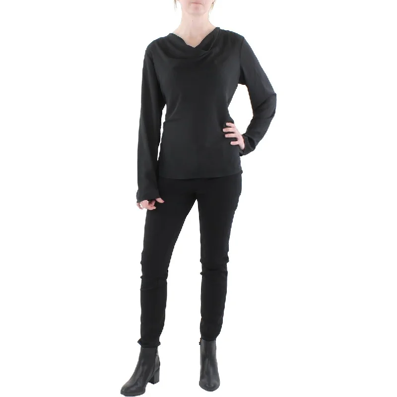 Women's Relaxed Blouse Tops -Calvin Klein Womens Sheer Drape Blouse