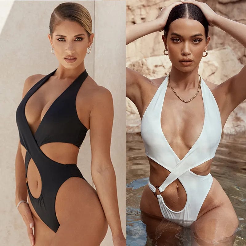 Women's Sweater Set with Seamless Design -Chic and Comfortable: One-Piece Brazilian Micro Bikini Set for Women, Ideal for a Stylish Swim at the Beach or Pool in White or Black Women's Sweater Set with Seamless Design -Chic and Comfortable: One-Piece Brazilian Micro Bikini Set for Women, Ideal for a Stylish Swim at the Beach or Pool in White or Black
