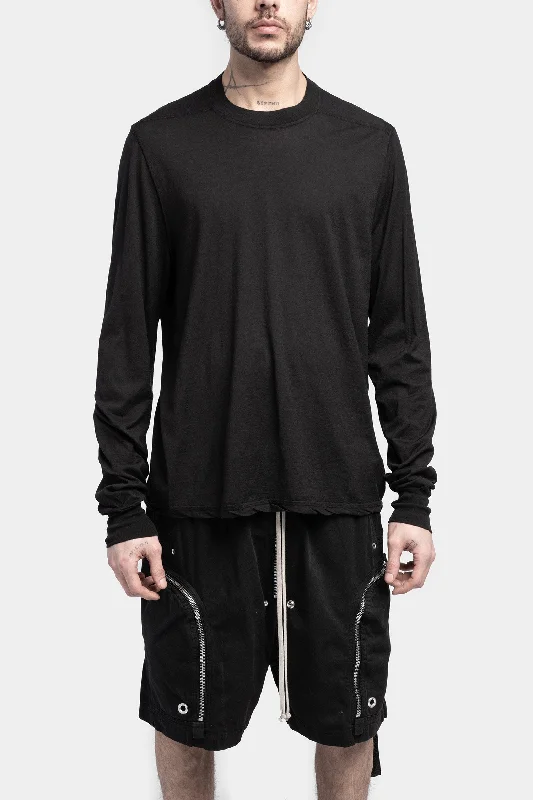 Women's Stylish Long Sleeve T-shirt with Sleeve Details -Crewneck long sleeve Tee, Gauze Cotton Jersey Women's Stylish Long Sleeve T-shirt with Sleeve Details -Crewneck long sleeve Tee, Gauze Cotton Jersey
