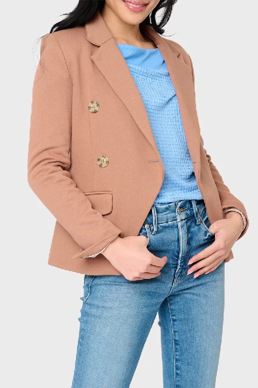 Women's Woolen Blazers with Patterns -Double Breasted Blazer