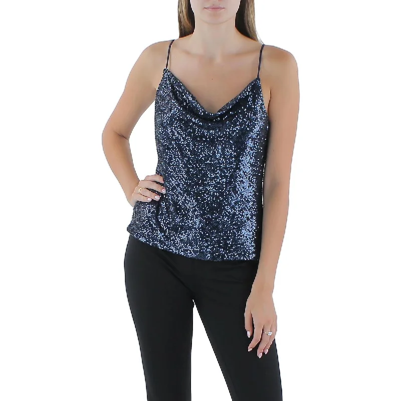 Women's Soft Cami Tanks for Home Wear -Generation Love Womens Monet Sequin Cowlneck Cami