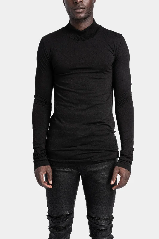 Women's Trendy Long Sleeve Shirt for Casual Outfits -High neck long sleeve tee