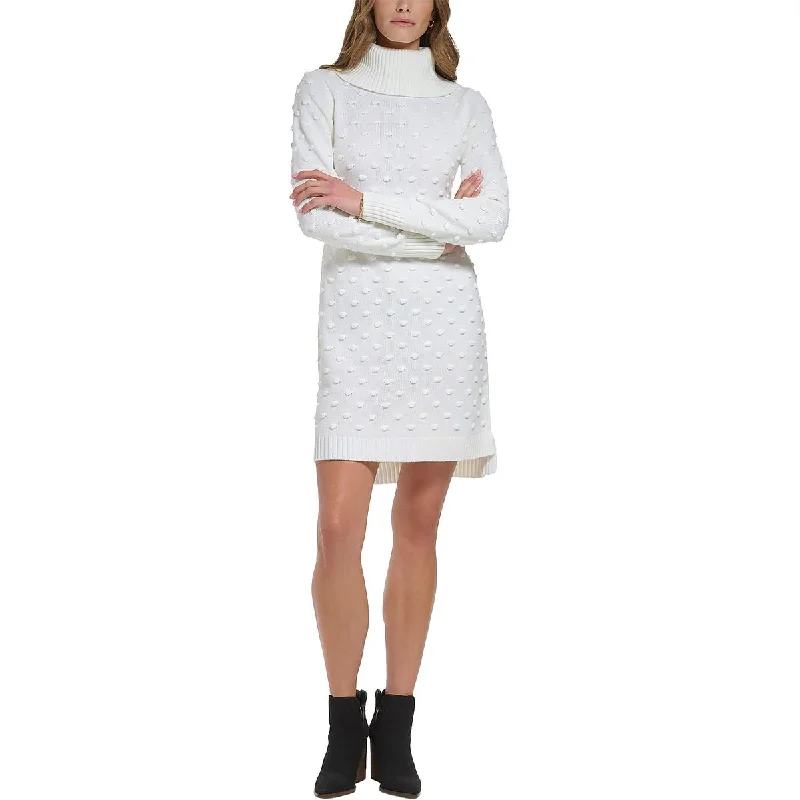 Women's Sweaterdress with Pleat Details -Jessica Howard Womens Petites Textured Turtleneck Sweaterdress Women's Sweaterdress with Pleat Details -Jessica Howard Womens Petites Textured Turtleneck Sweaterdress