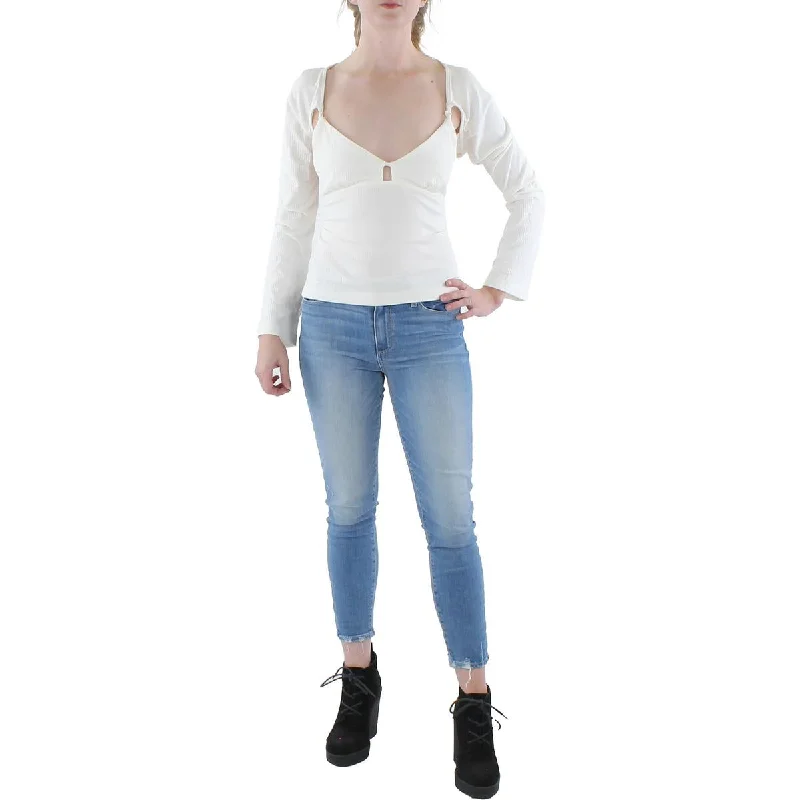Women's Pullover with Stripes -Jonathan Simkhai Womens Dakota Modal Open Back Pullover Top Women's Pullover with Stripes -Jonathan Simkhai Womens Dakota Modal Open Back Pullover Top