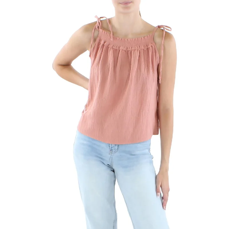 Women's Elegant Camis for Evening Out -Kaktus Womens Square Neck Smocked Cami
