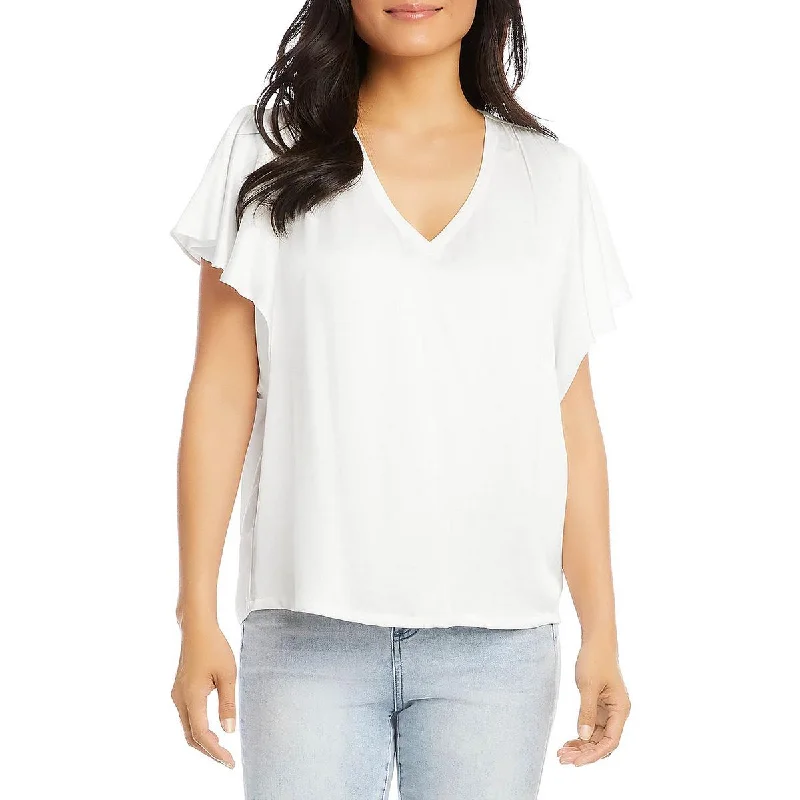 Women's Pullover with Decorative Details -Karen Kane Womens V Neck Knit Pullover Top Women's Pullover with Decorative Details -Karen Kane Womens V Neck Knit Pullover Top