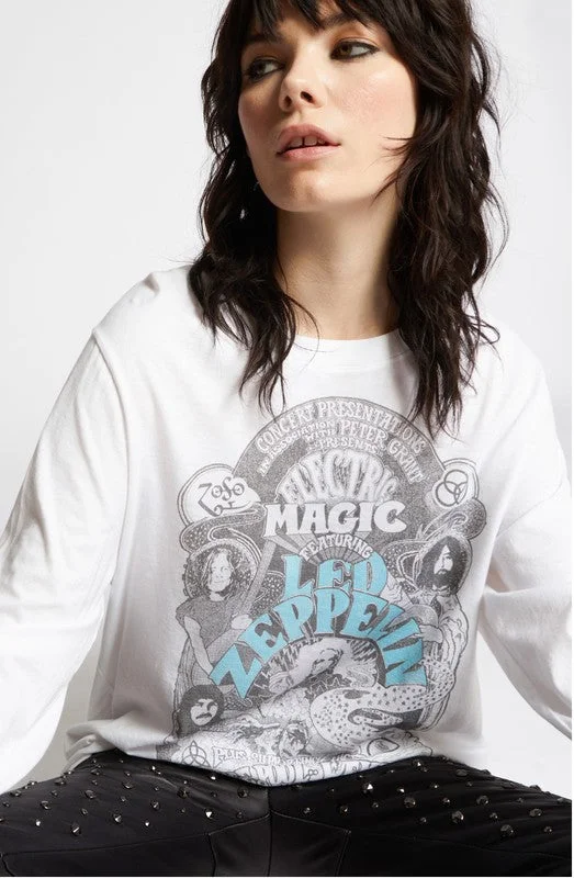Women's Fun Long Sleeve T-shirt for Street Style -Led Zeppelin Electric Magic Long Sleeve Tee Women's Fun Long Sleeve T-shirt for Street Style -Led Zeppelin Electric Magic Long Sleeve Tee