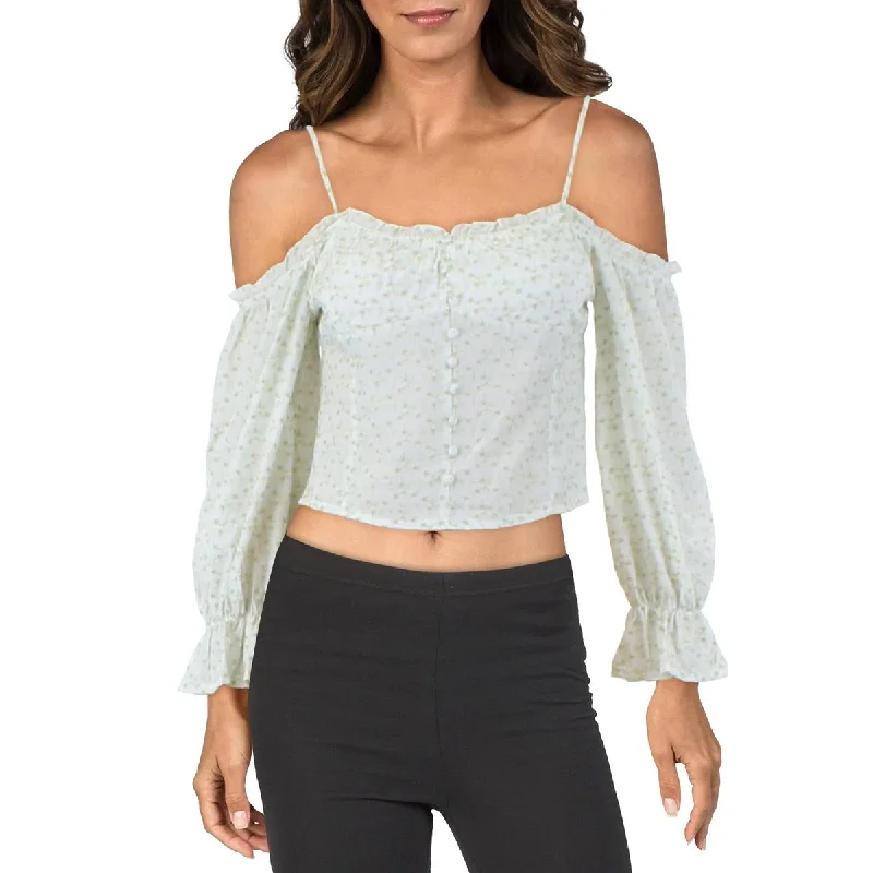 Women's Fitted Pullover -Line & Dot Womens Nikki Embroidered Off The Shoulder Pullover Top Women's Fitted Pullover -Line & Dot Womens Nikki Embroidered Off The Shoulder Pullover Top