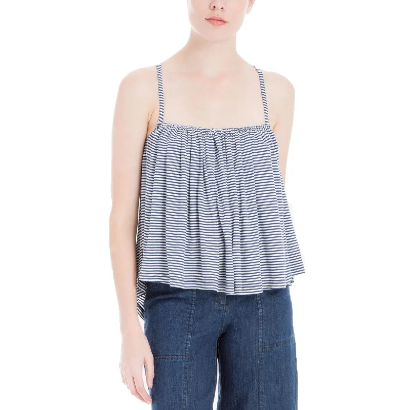Women's Casual Tank Tops for Beach Days -Max Studio London Womens Striped Racerback Cami