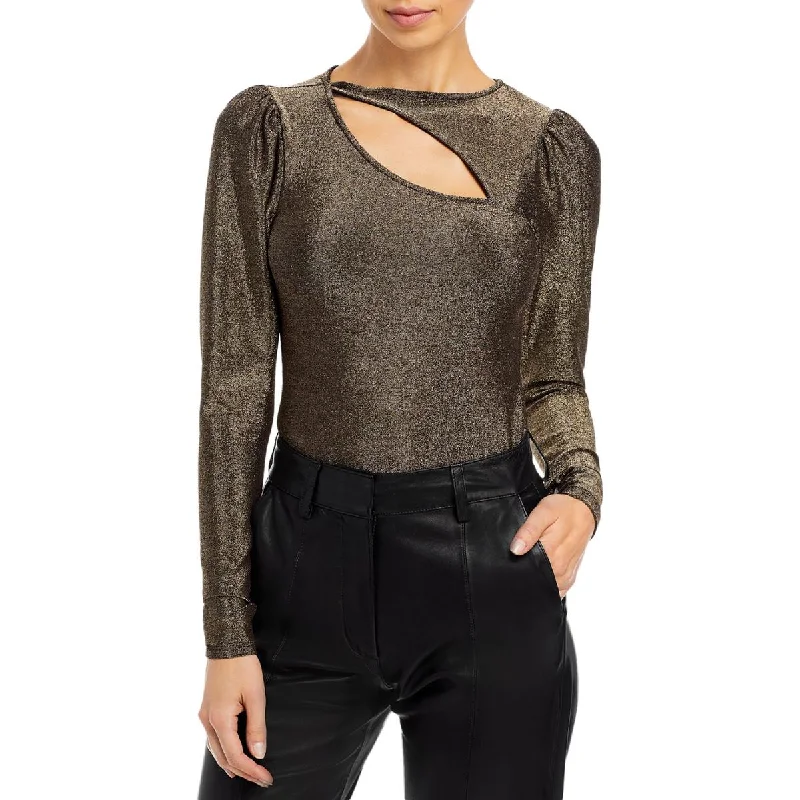 Women's Pullover with Cowl Neck -n:PHILANTHROPY Womens Delia Metallic Cut Out Pullover Top Women's Pullover with Cowl Neck -n:PHILANTHROPY Womens Delia Metallic Cut Out Pullover Top