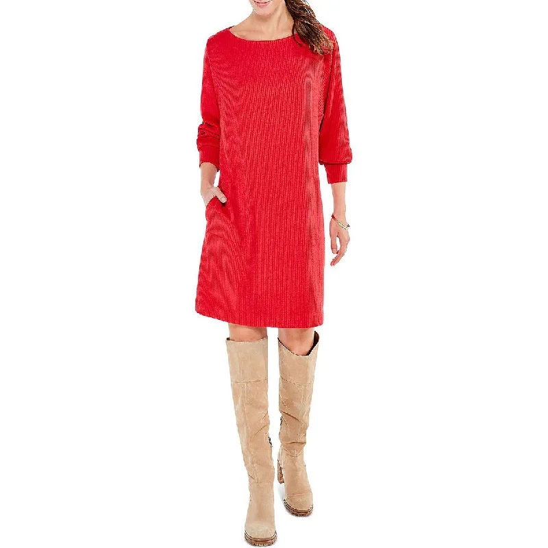 Women's Sweaterdress for Casual Days -Nic + Zoe Womens Boatneck Cozy Sweaterdress