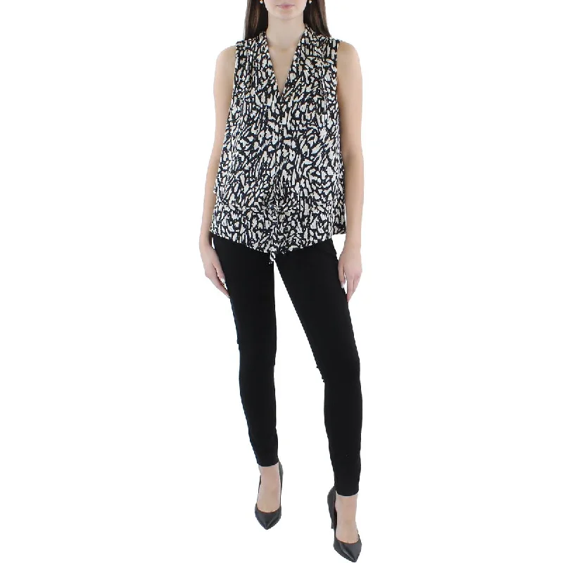 Women's Open-back Blouses -Nic + Zoe Womens Printed Sleeveless Blouse