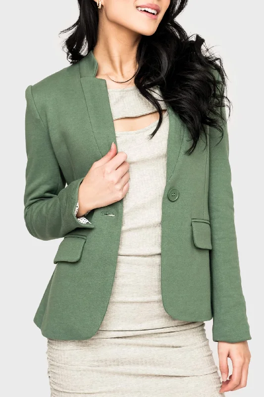 Women's Wool Blazers for Fall Workwear -Notch Collar Blazer