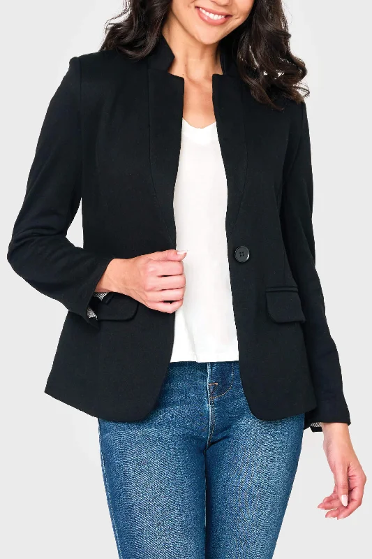 Women's Classic Woolen Blazers -Notch Collar Blazer