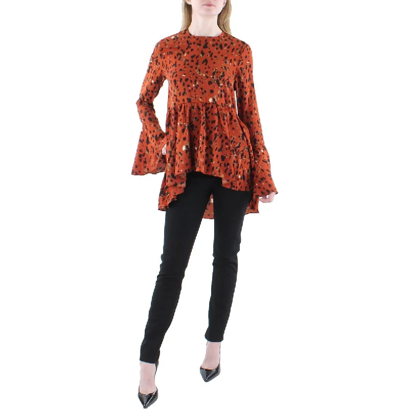 Women's Wide Sleeve Blouses -Patrizia Luca Womens Baby Doll Back Zip Blouse