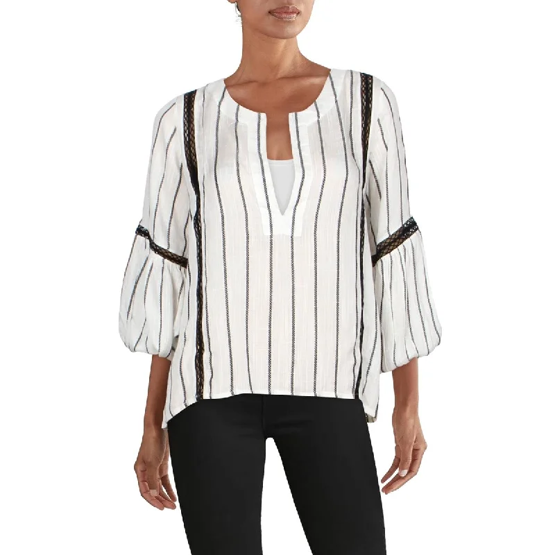 Women's Casual Long Sleeve Shirts -Sancia Womens Sigrid Striped V-Neck Blouse