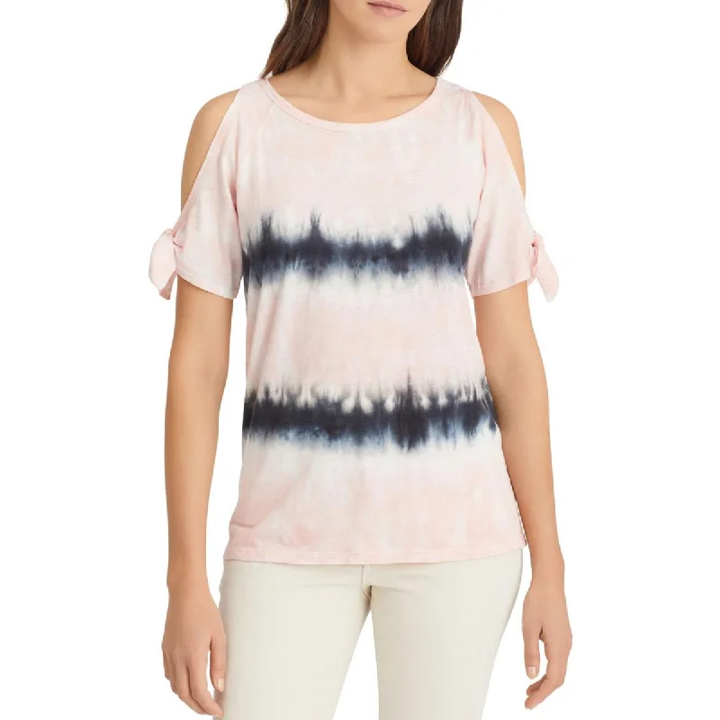 Women's Pullover for Evening Relaxation -Sanctuary Womens Lou Lou Cold Shoulder Tie Dye Pullover Top Women's Pullover for Evening Relaxation -Sanctuary Womens Lou Lou Cold Shoulder Tie Dye Pullover Top