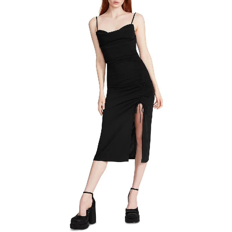 Silk Slip Dress with Gathered Waist -Elegant Satin Slip Dress with Back Slit -Steve Madden Womens Mica Ruched Midi Slip Dress Silk Slip Dress with Gathered Waist -Elegant Satin Slip Dress with Back Slit -Steve Madden Womens Mica Ruched Midi Slip Dress