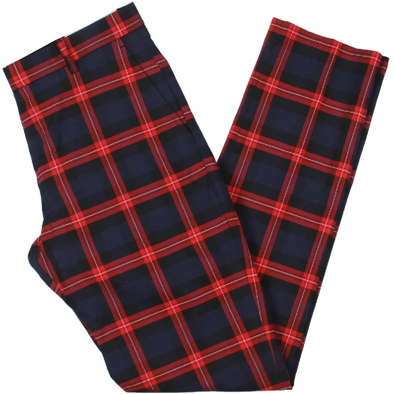 Women's Office-ready Suit Pants-Tommy Hilfiger Mens Tate Plaid  Dress Pants