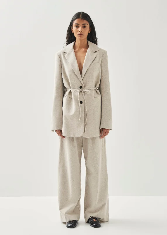 Women's Tailored Wool Blazers for Winter -Very Cream Blazer
