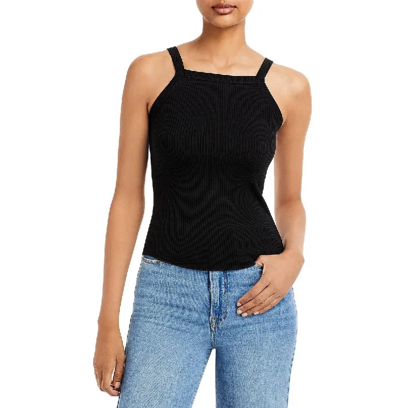 Women's Tank Tops with Beautiful Prints -WSLY Womens Bleecker Ribbed Square Neck Cami