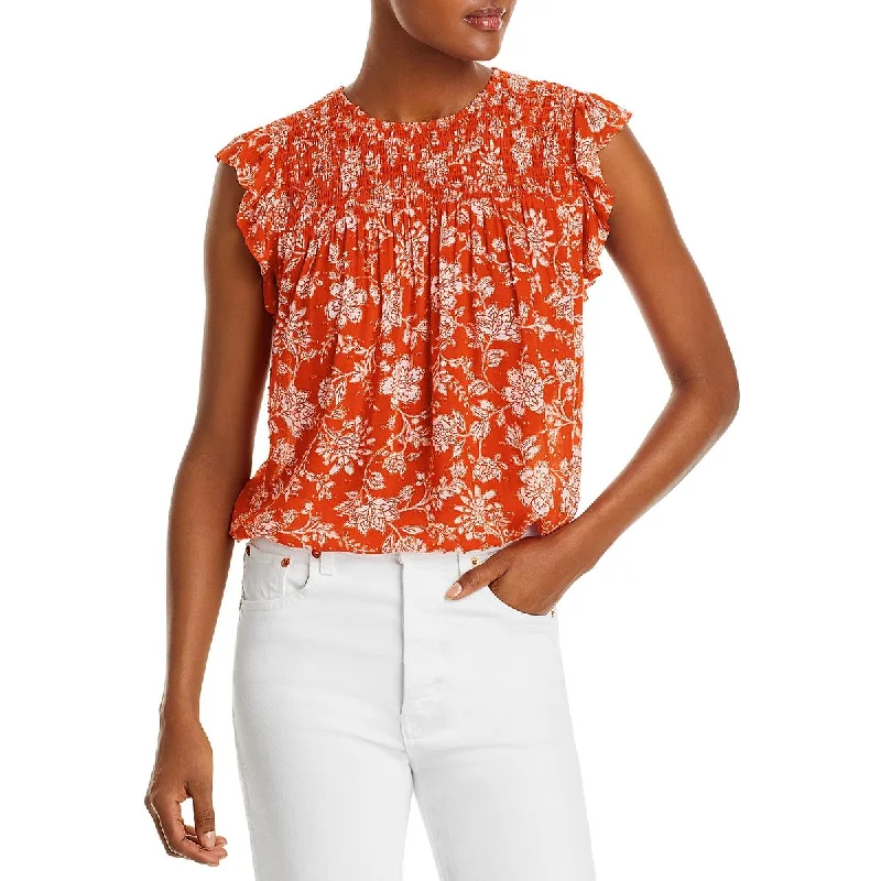 Women's Floral Shirts -Aqua Womens Paisley Rayon Blouse