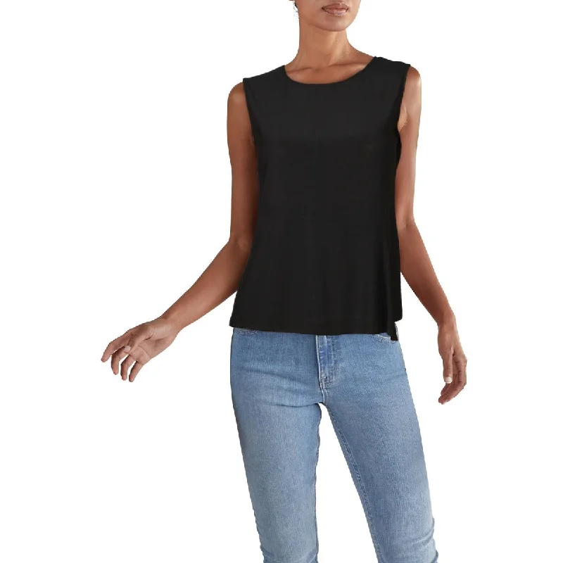 Women's Sheer Blouses -Carmen Marc Valvo Womens Solid Keyhole Blouse