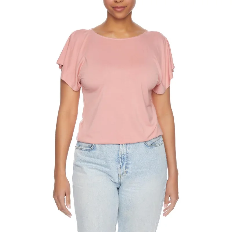 Women's Blouses with Bell Sleeves -Cooper & Ella Womens Criss-Cross Back Rayon Blouse