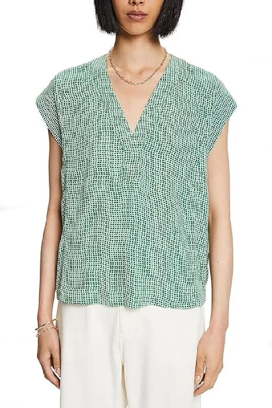 Women's Ruffle Blouses -Esprit Crepe Blouse