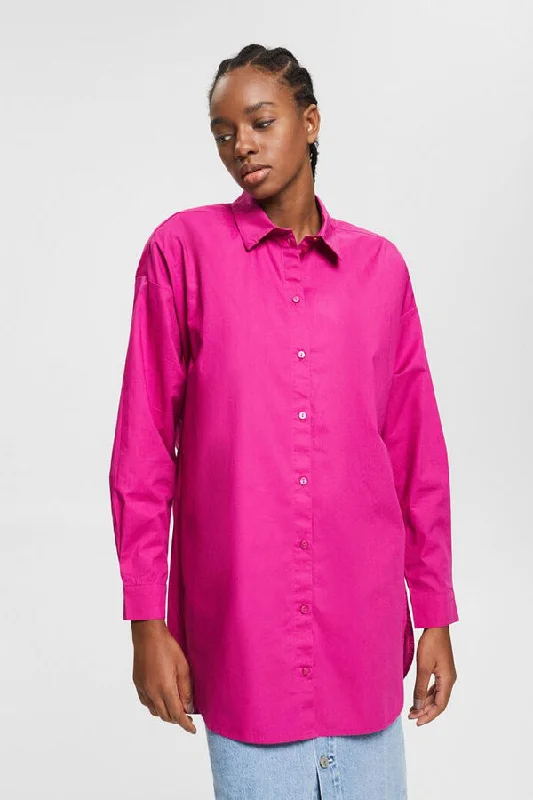 Women's Linen Shirts -Esprit Oversized Blouse