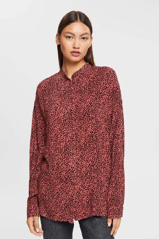 Women's Satin Shirts -Esprit Patterned Blouse
