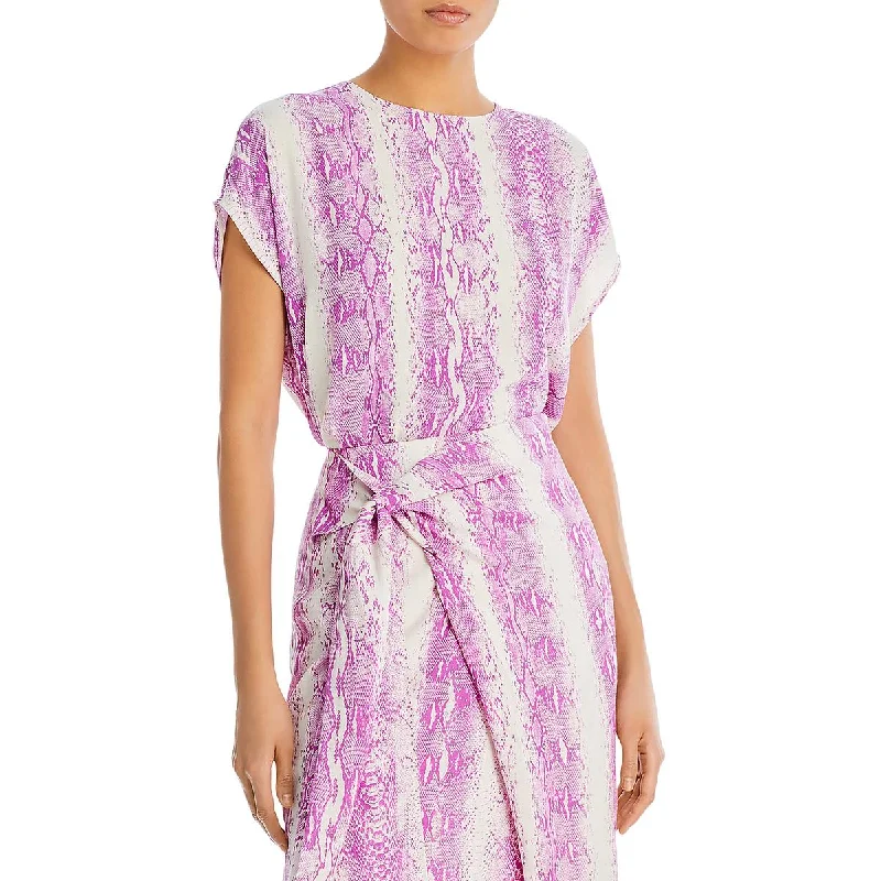 Women's Evening Blouses -Essentiel Antwerp Womens Snake Print Work Wear Blouse