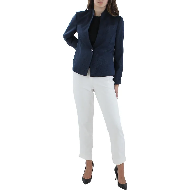 Women's Blazers with Piping -Le Suit Womens Petites Polka Dot Knit One-Button Blazer Women's Blazers with Piping -Le Suit Womens Petites Polka Dot Knit One-Button Blazer