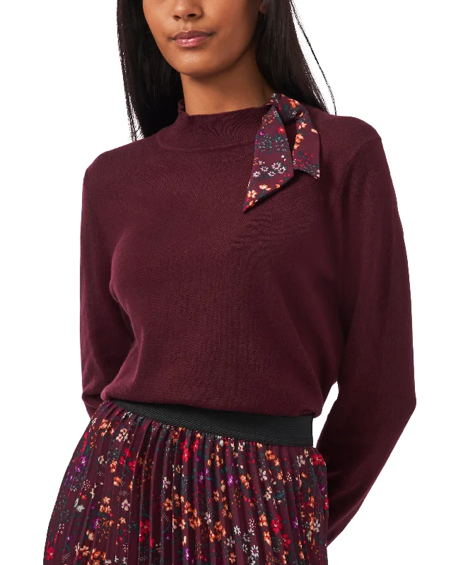 Women's Work Blouses -Riley Rae Tie Neck Sweater Blouse