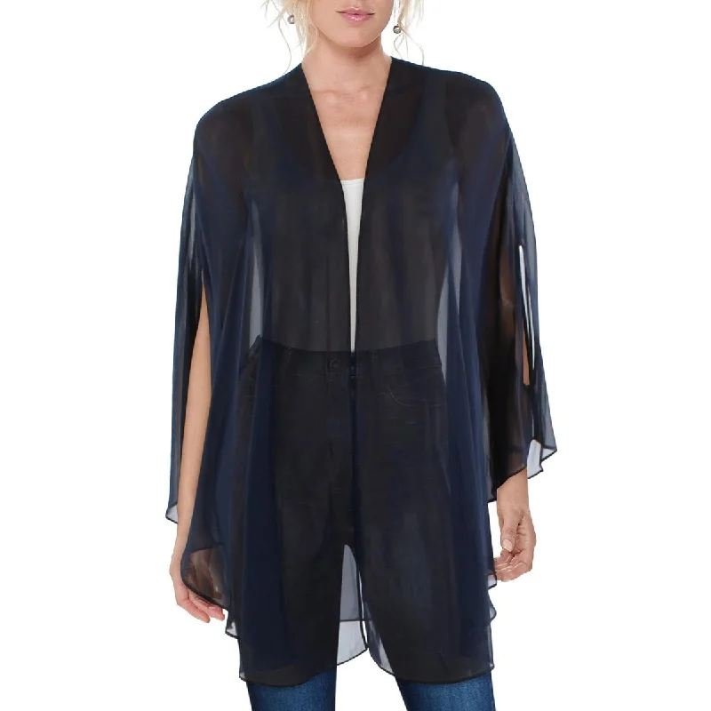 Women's Slim-fit Blazers -SLNY Womens Chiffon Sheer Duster Blazer