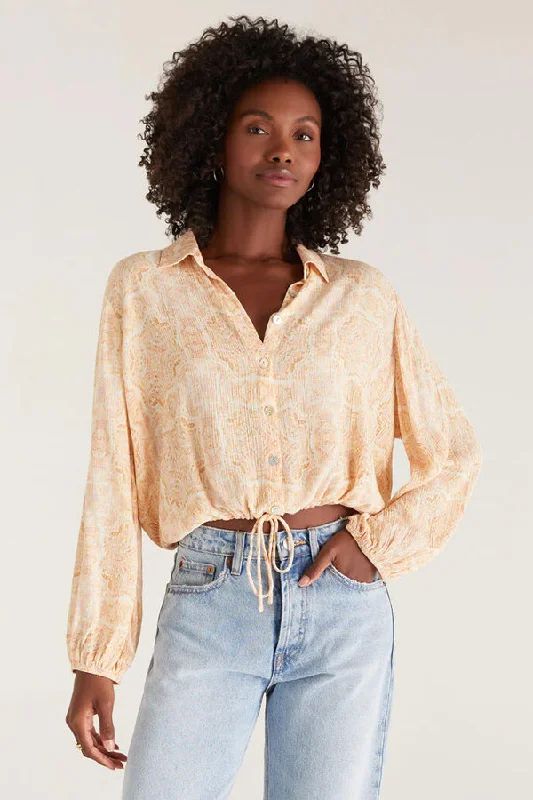 Women's Designer Blouses -Z Supply Becca Medallion Blouse