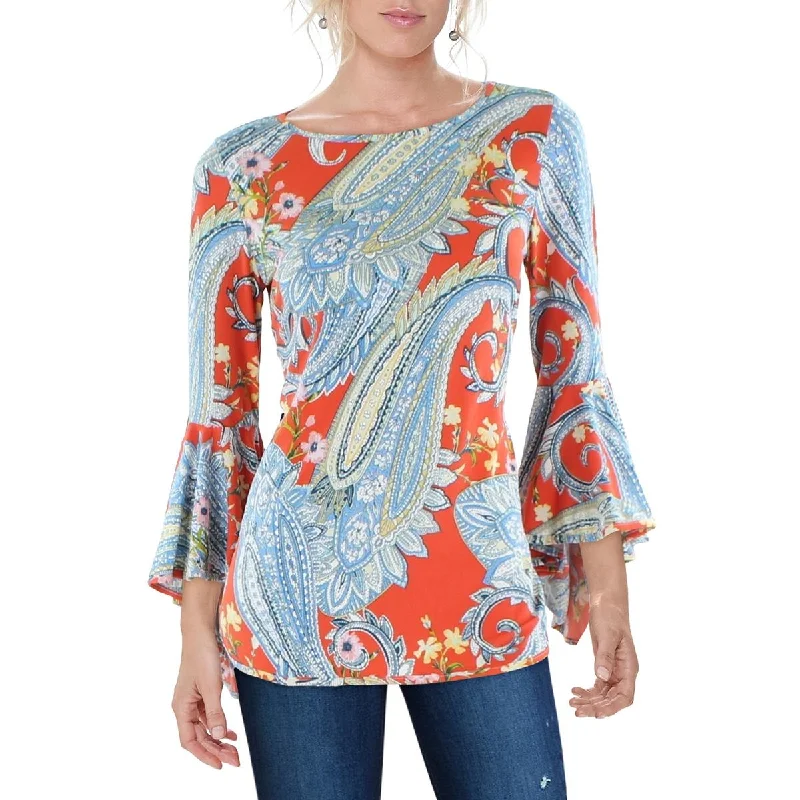 Women's Turtleneck Shirts -MSK Womens Floral Boho Blouse