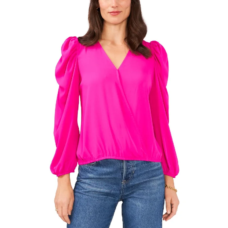 Women's Peplum Shirt Blouses -Sam and Jess Womens Surplice Gathered Blouse