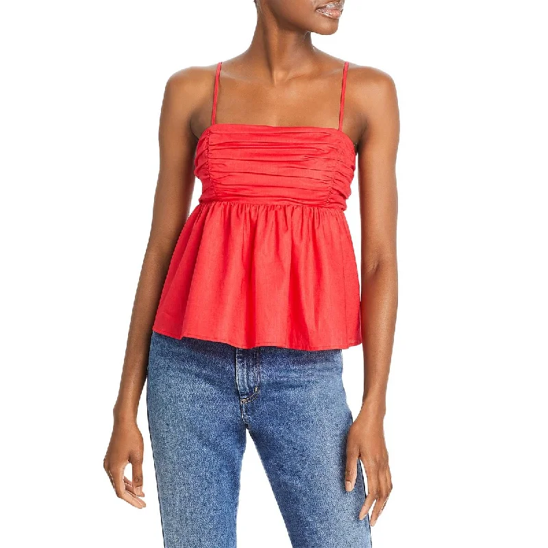 Women's Blouses for Layering in Winter -WAYF Womens Laney Solid Linen Blouse