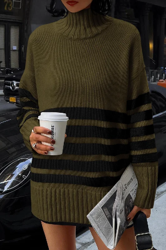 Women's Bohemian Sleeve Blouses -Women's Fall Striped Long Pullover Sweaters Turtleneck Long Sleeve Loose Fit Chunky Knit Casual Cute Tops Blouse Women's Bohemian Sleeve Blouses -Women's Fall Striped Long Pullover Sweaters Turtleneck Long Sleeve Loose Fit Chunky Knit Casual Cute Tops Blouse