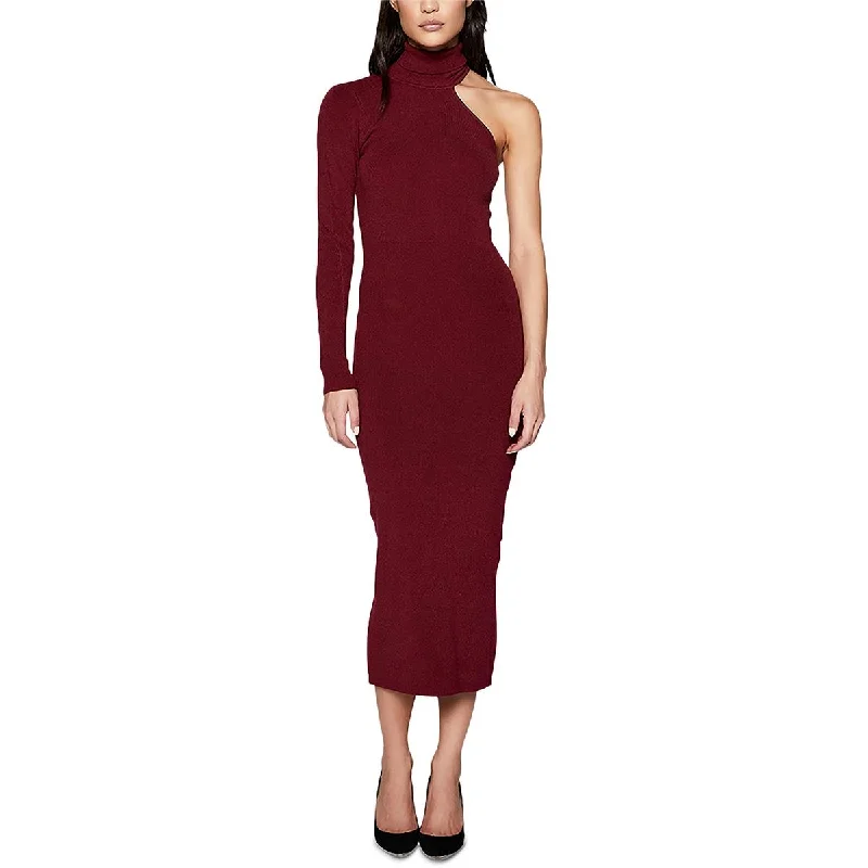 Stylish and Comfy Women's Sweaterdress -Bardot Womens Turtleneck Midi Sweaterdress