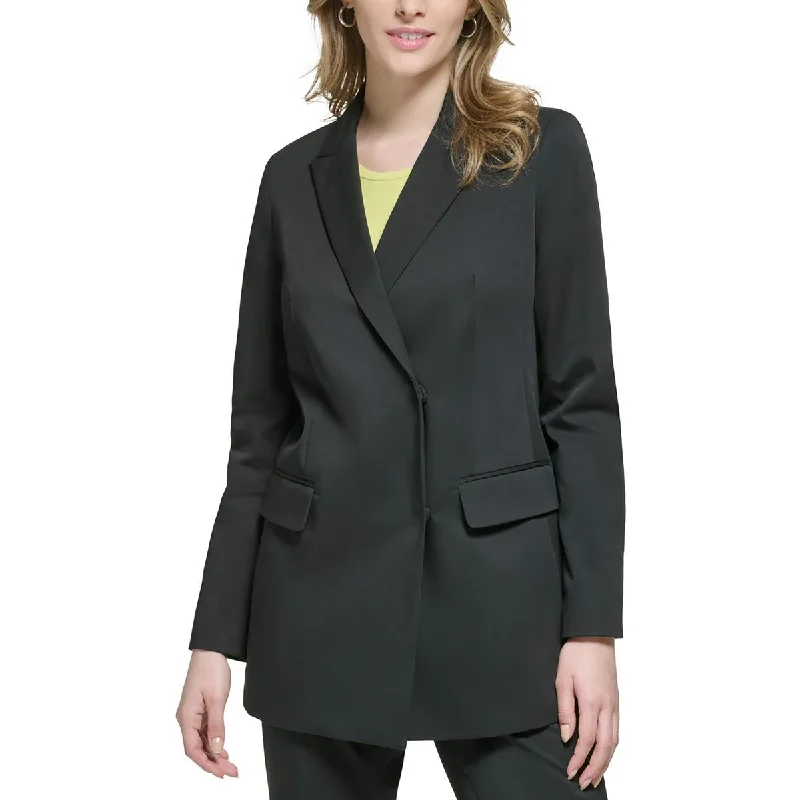 Women's Blazers for Winter Season -Calvin Klein Womens Solid Cotton Two-Button Blazer Women's Blazers for Winter Season -Calvin Klein Womens Solid Cotton Two-Button Blazer